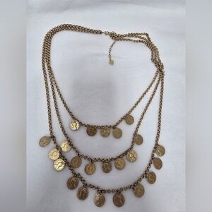 [Stella & Dot] Rio Triple Strand Coin Necklace